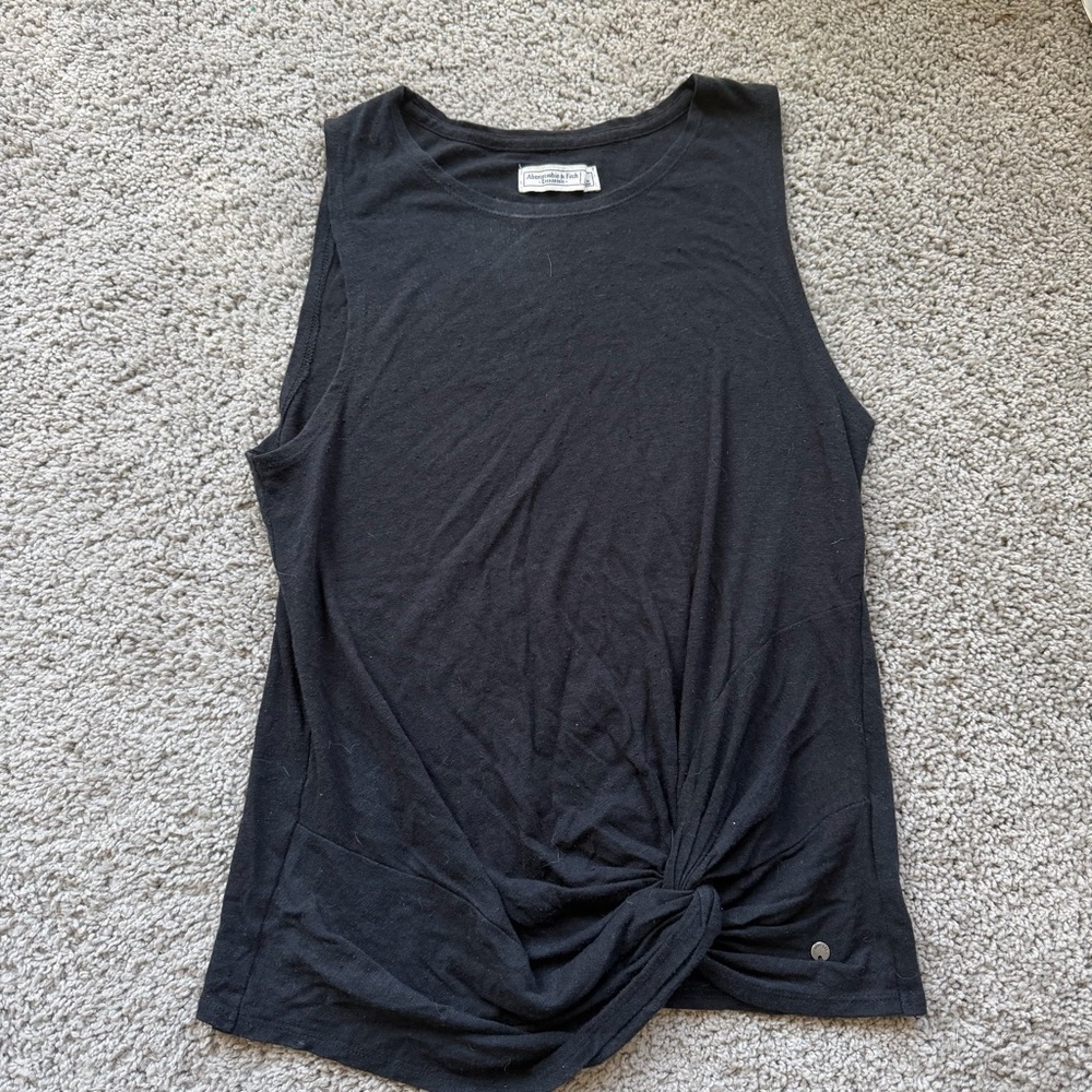 Abercrombie & Fitch Black Sleeveless Muscel Tank Size Small